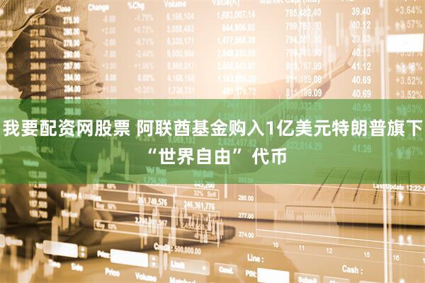 我要配资网股票 阿联酋基金购入1亿美元特朗普旗下 “世界自由” 代币